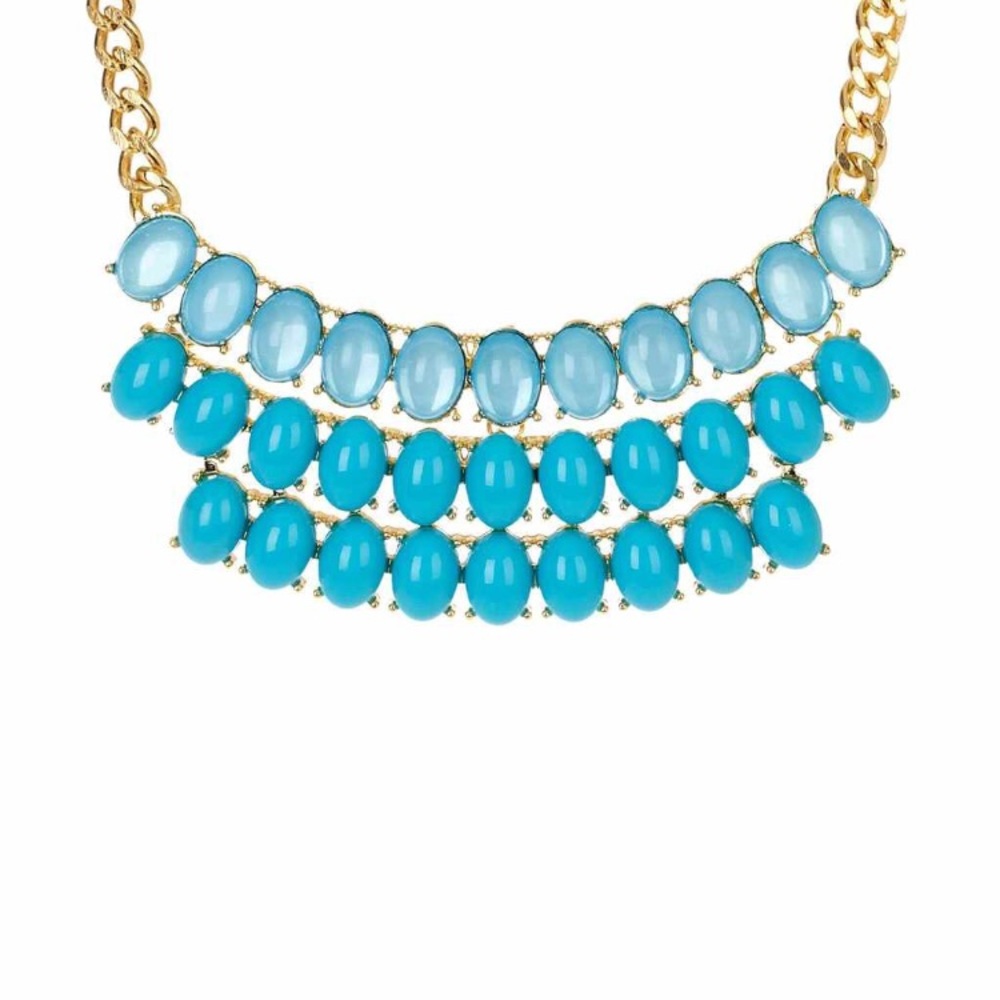Ombré blue statement necklace